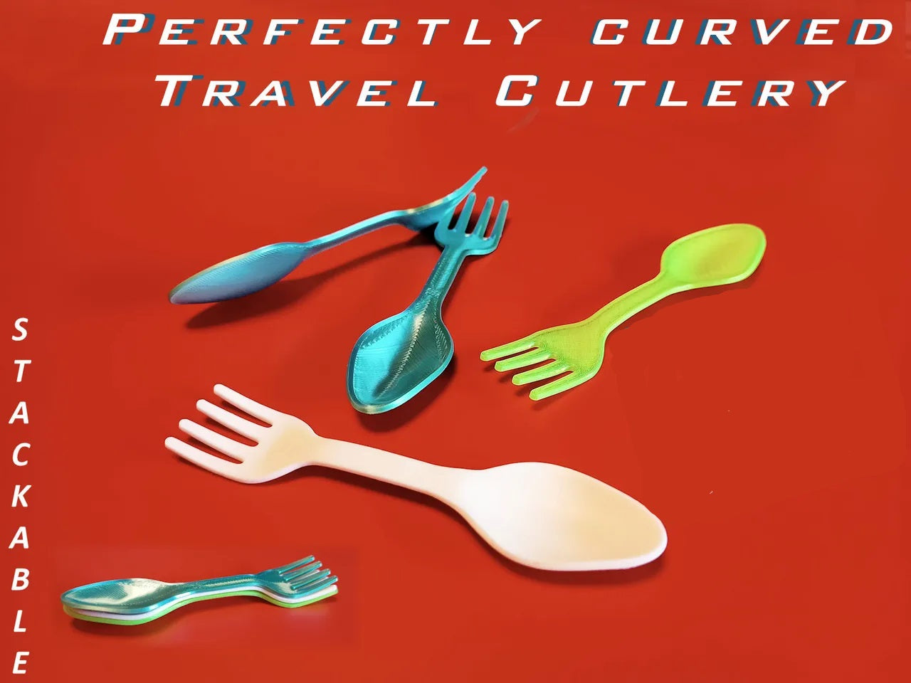 4 Pcs / Set Cutlery Travel Fork & Spoon - Travel Size Spoon & Fork Light Weight