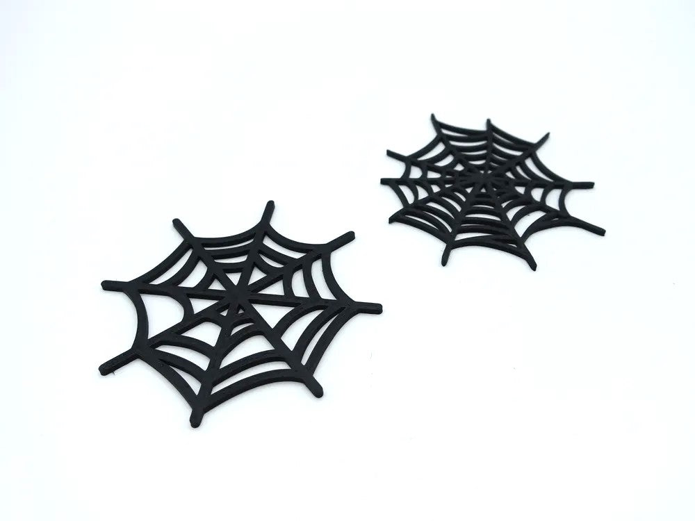 Halloween Spider Web Coasters - Horror plastic Coaster for Tea Cups, Mugs