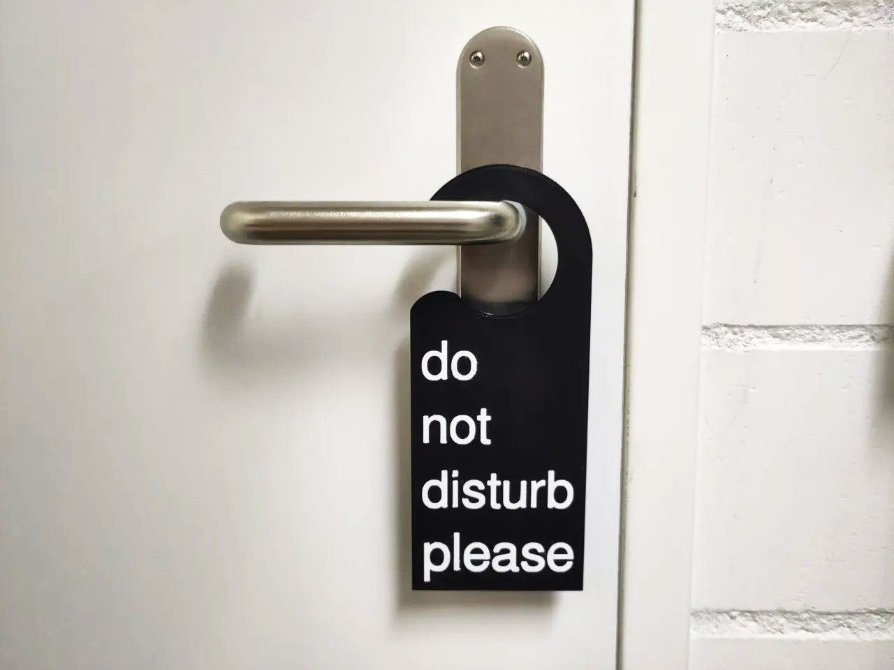 Do Not Disturb Please Door Hanger - Durable Plastic Sign for Privacy