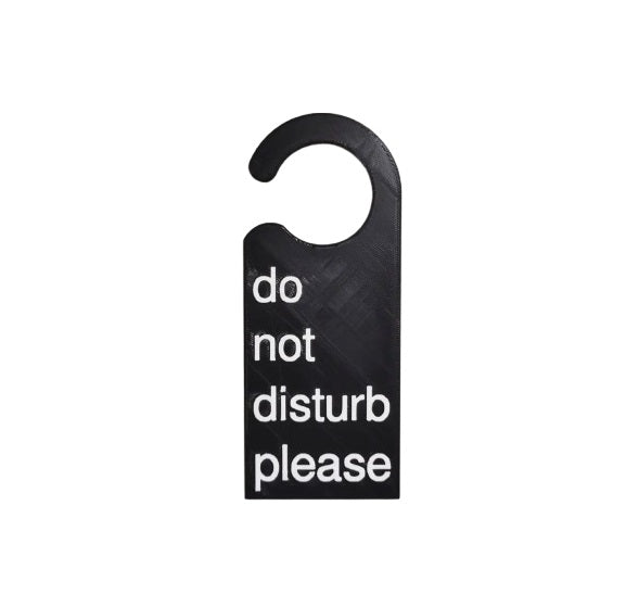 Do Not Disturb Please Door Hanger - Durable Plastic Sign for Privacy