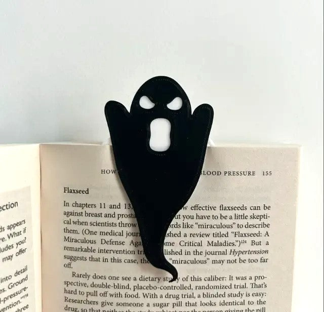 Halloween Ghost Bookmark -Spooky Fall Bookmarks for Book Lovers Reading in Peace