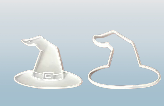Halloween Cookie Cutters and Stamps - Witch Hat and Pumpkin Cookie Cutters