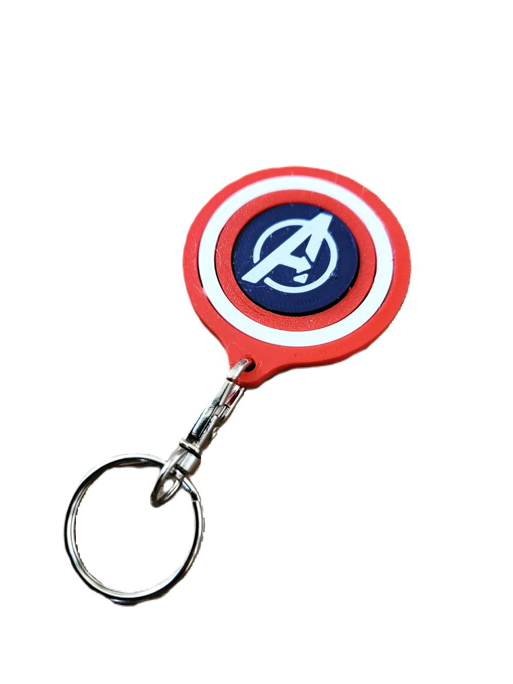 Captain America Shield Gyroscopic Fidget Keyring – Plastic Fidget Toy for Stress Relief