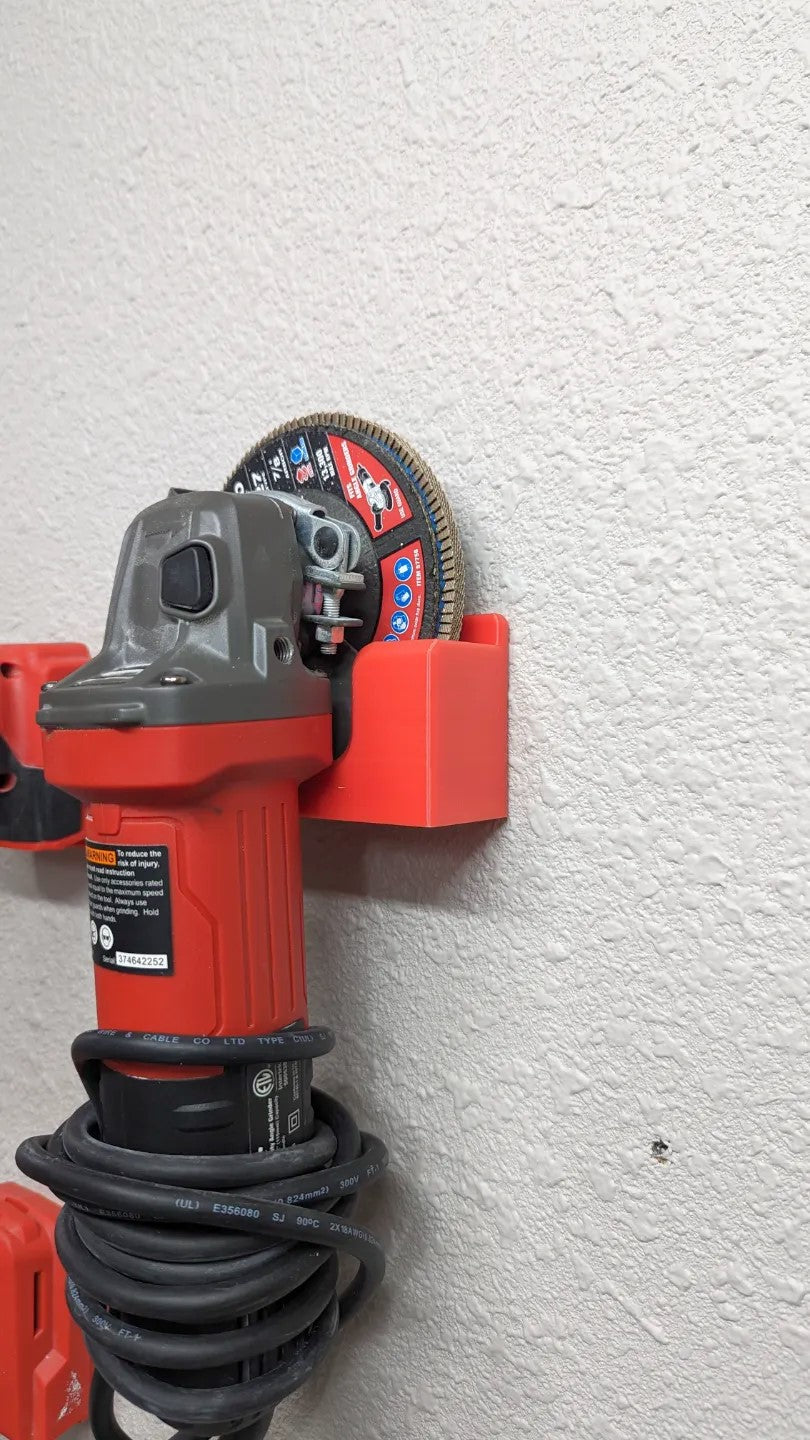 Angle Grinder Wall Mount for 4" Grinders – Sturdy Storage Bracket for Workshop