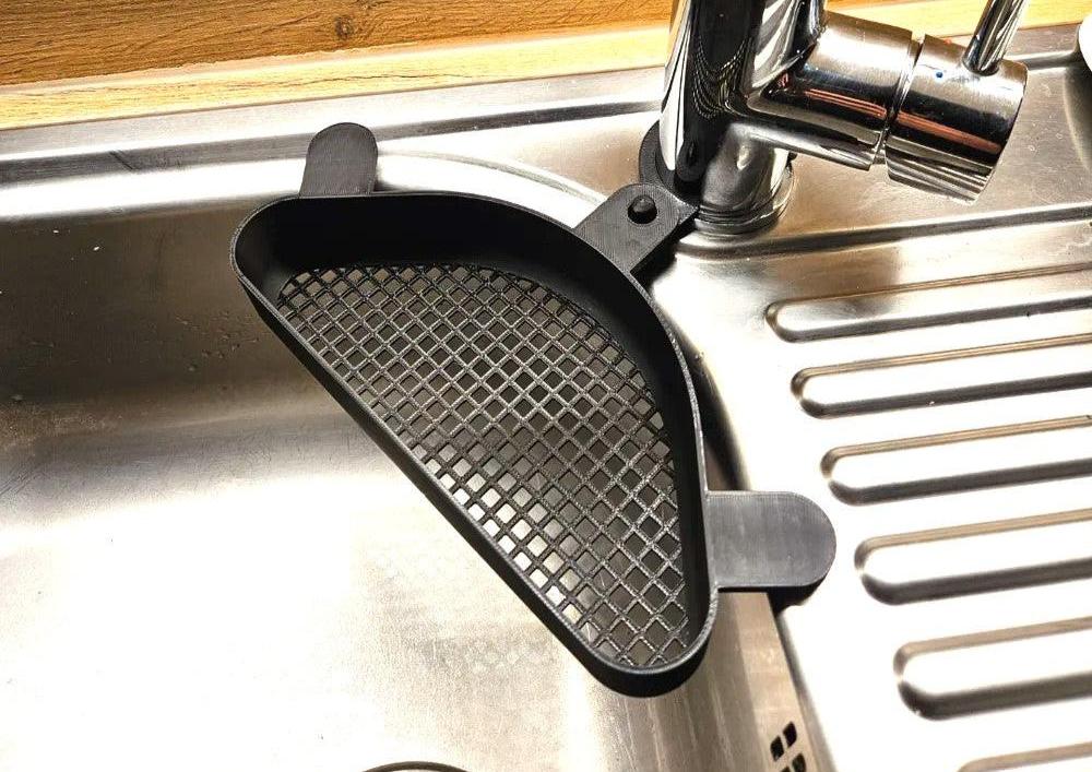 Kitchen Sink Drain Basket - Sink Corner Drain Basket for Sponge, Vegies & Fruits