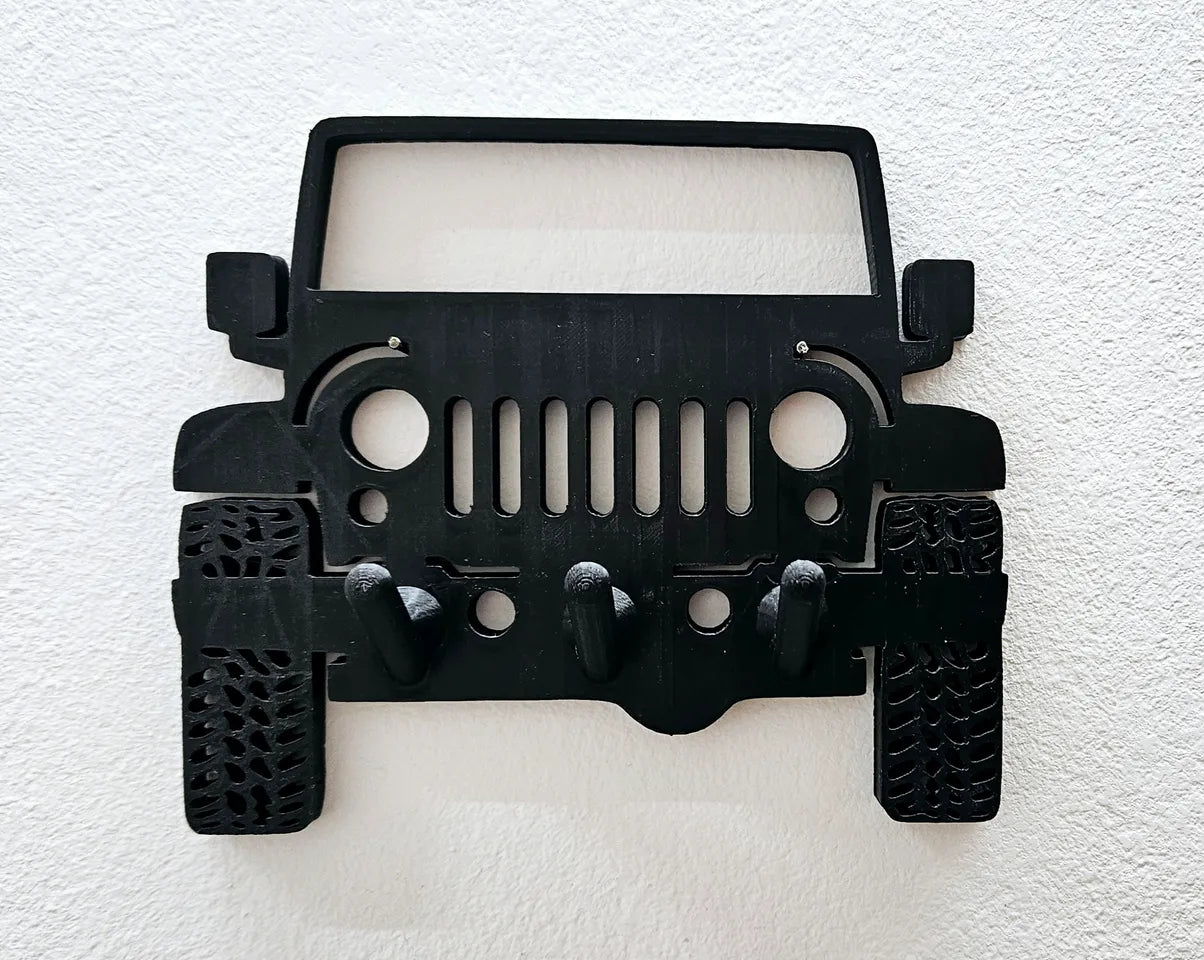 Jeep Wrangler Key Holder : Rugged and Stylish Key Organizer - Black