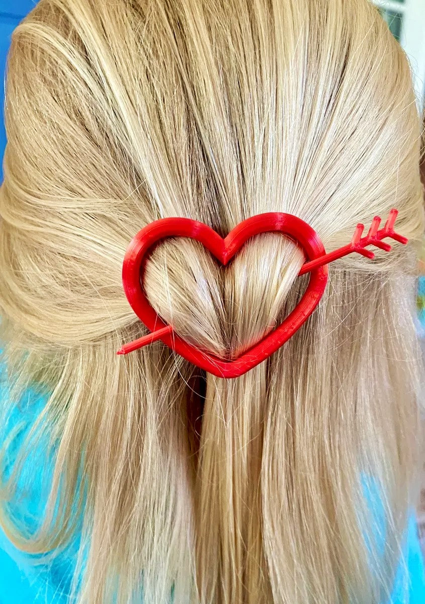 Heart and Arrow Hairpin for Kids and Adults - Cute and Stylish Hair Accessory
