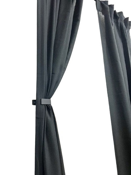 Curtain Holder Hook - 2Pcs Plastic Hooks for Curtain Holder with Screw Holes