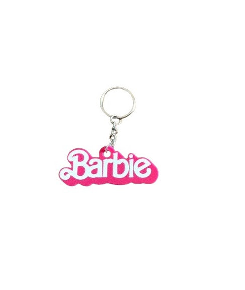 Barbie Logo Keychain - Pink Doll Inspired Bag Keychain for Barbie Girls