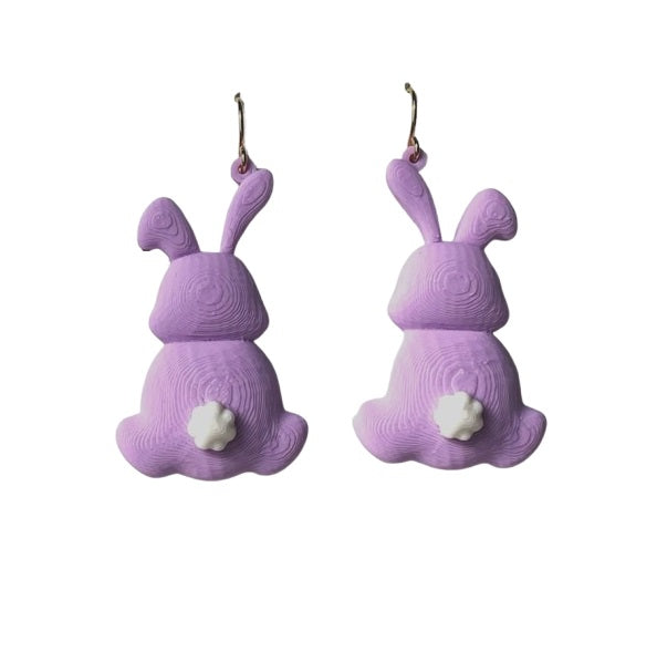 Puffy Bunny Earrings – Adorable Easter Jewelry for Bunny Lovers Girls