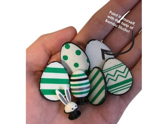 7 Pcs Easter Crocs Charms – Eggs & Bunny Design for Fun and Festive Footwear