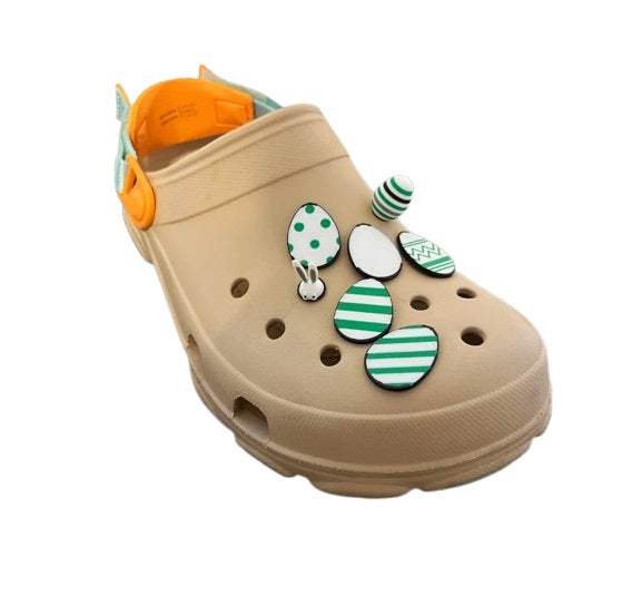 7 Pcs Easter Crocs Charms – Eggs & Bunny Design for Fun and Festive Footwear