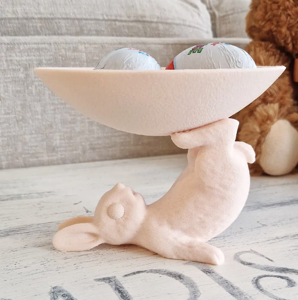 Cute Easter Rabbit Bowl Ornament for Home Decor - Ideal for Spring Festivities