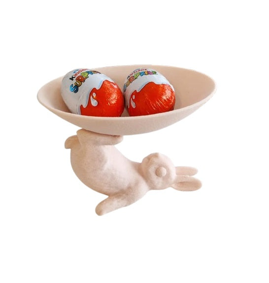 Cute Easter Rabbit Bowl Ornament for Home Decor - Ideal for Spring Festivities