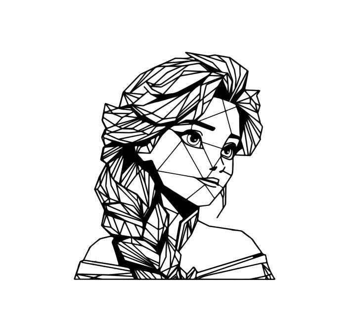 Elsa Fan Wall Art - Decorative Home Decor Wall Art for Frozen Fans