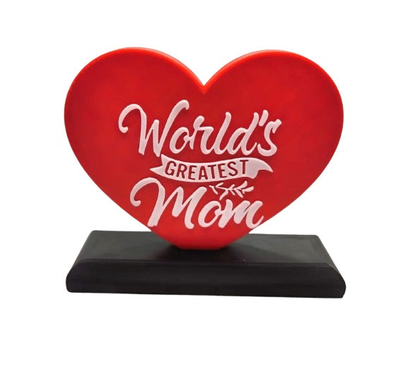 World’s Greatest Mom Heart Ornament – Beautiful Mother’s Day Decoration & Gift
