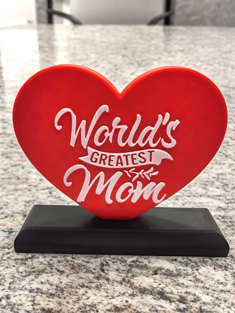 World’s Greatest Mom Heart Ornament – Beautiful Mother’s Day Decoration & Gift