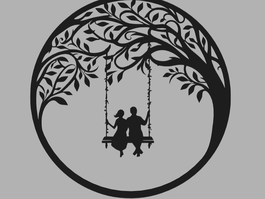 Remembered Love Wall Art - Wall Decor, Love Tree Sign Minimalist Style