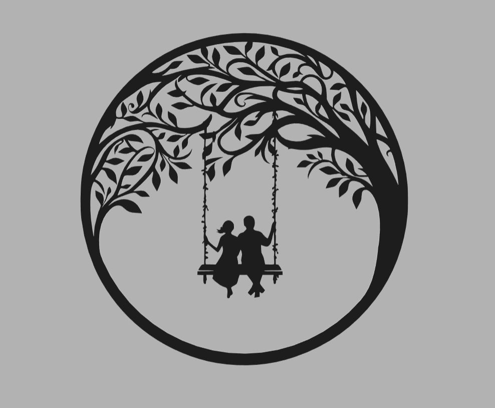 Remembered Love Wall Art - Wall Decor, Love Tree Sign Minimalist Style