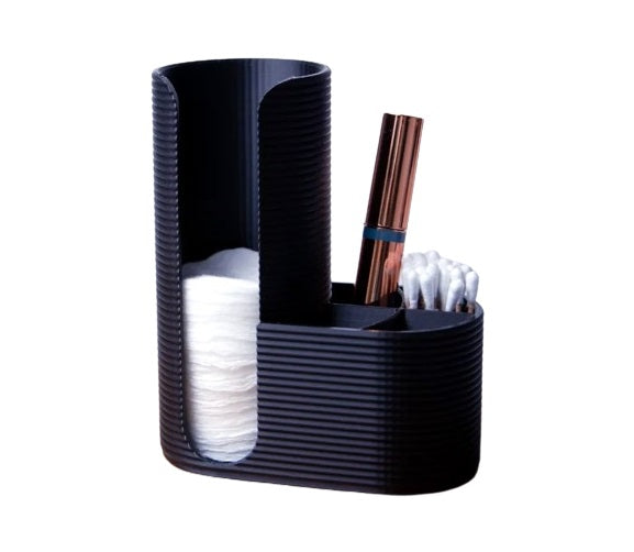 Cotton Pad and Swab Holder - Plastic Organizer for Cotton Pads, Makeup, and Swabs