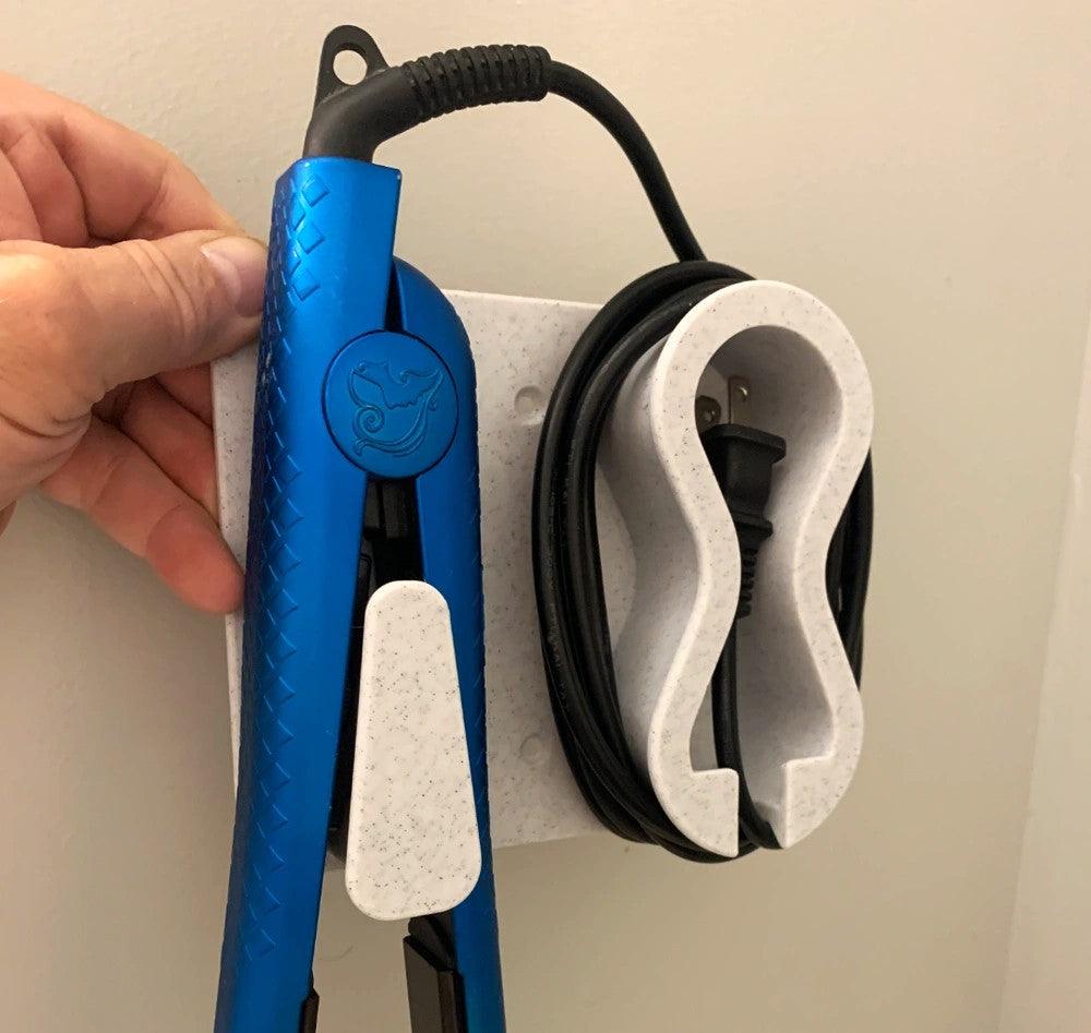 Hair Straightener Wall Mount - Plastic Holder for Safe and Convenient Storage