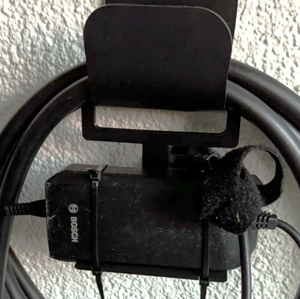 Wall Hanger for BOSCH e-Bike Standard Charger – Sturdy Plastic Mount - Black