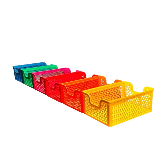 100x240mm Stacking Hexagon Long Bin Basket - Versatile Plastic Storage Solution