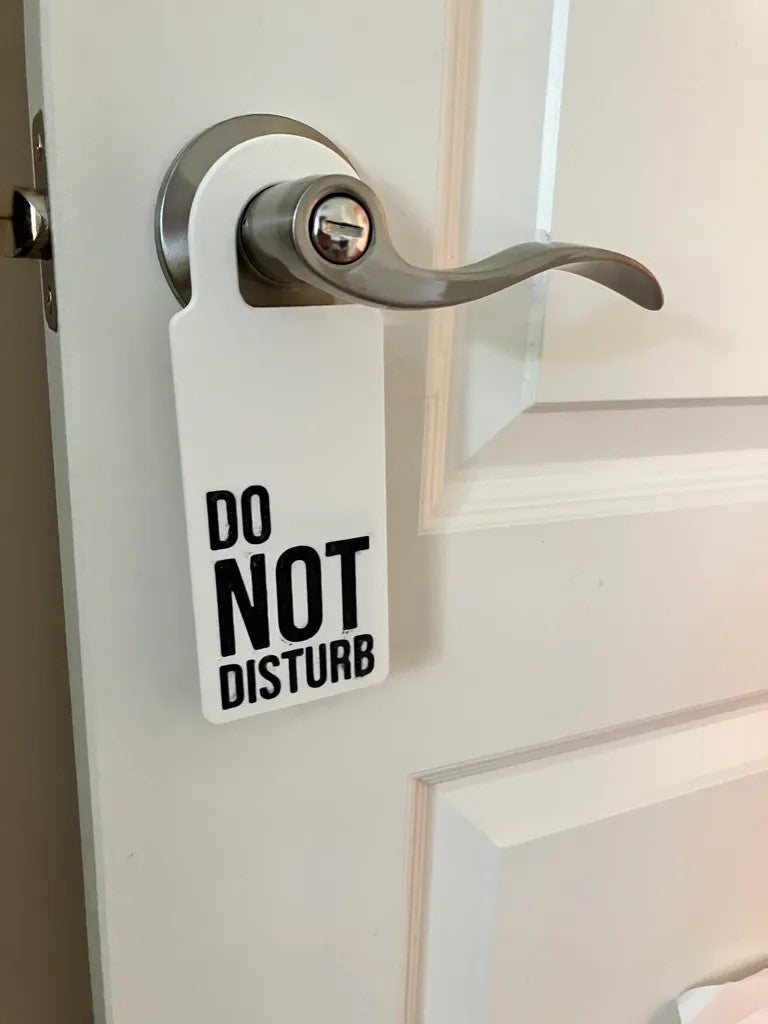 Hotel Style Door Sign - Plastic "Do Not Disturb" Door Sign for Home, Office, or Hotel Room
