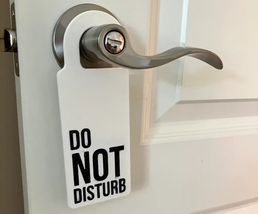 Hotel Style Door Sign - Plastic "Do Not Disturb" Door Sign for Home, Office, or Hotel Room