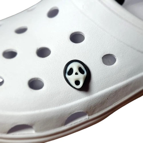 Ghost Face Shoe Charms - 2 PCS Creepy Face Shoe Charms for Halloween