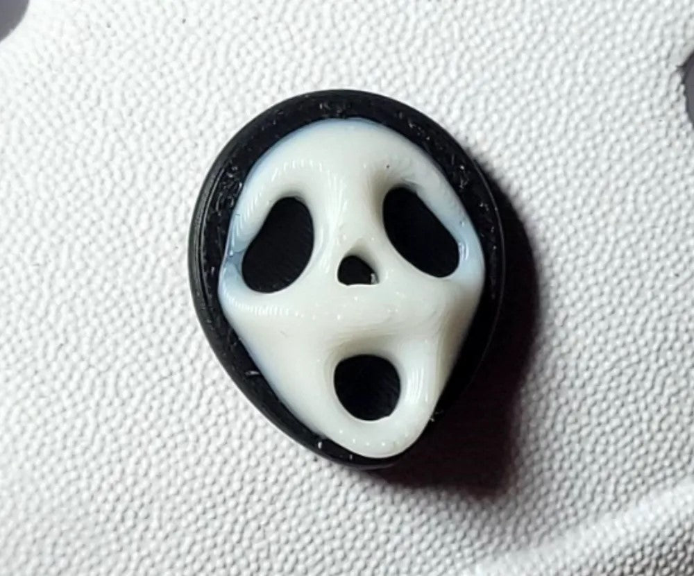 Ghost Face Shoe Charms - 2 PCS Creepy Face Shoe Charms for Halloween