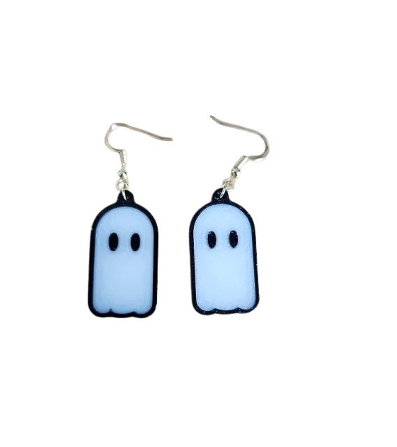 Ghost Earrings - Fun and Festive Plastic Earrings for Halloween