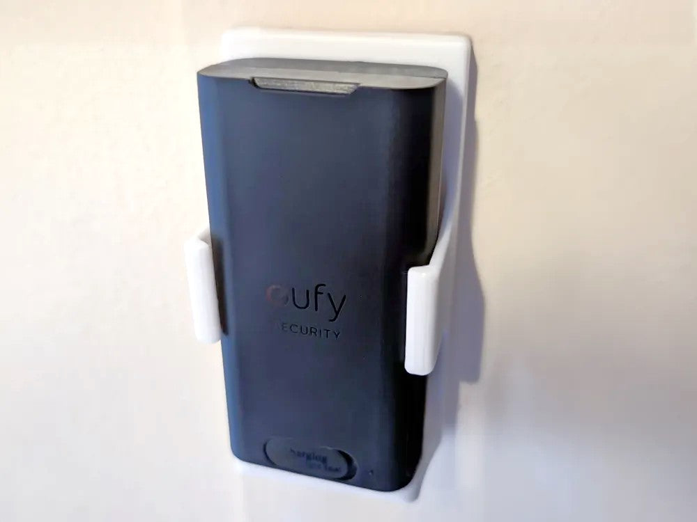 Eufy E340 Doorbell Battery Holder – Wall Mounted Plastic Organizer Wall Mount