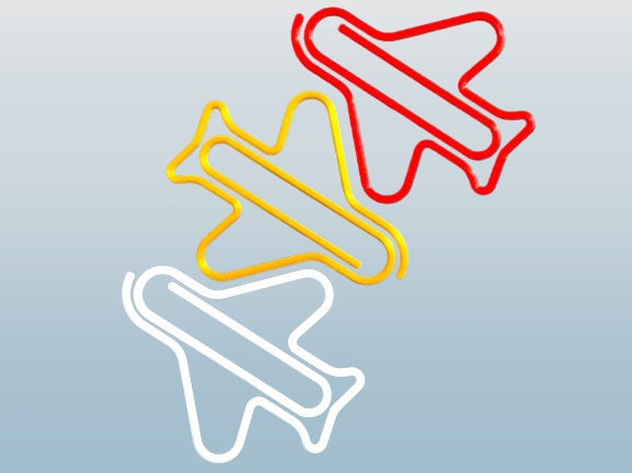 Giant Airplane Paper Clip - 5 Pcs Large Plastic Paper Clips in Multiple Colors