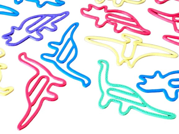 Fun Dinosaur Paper Clips - 5 Pcs Cute Stationery for Kids- In Multiple Colors