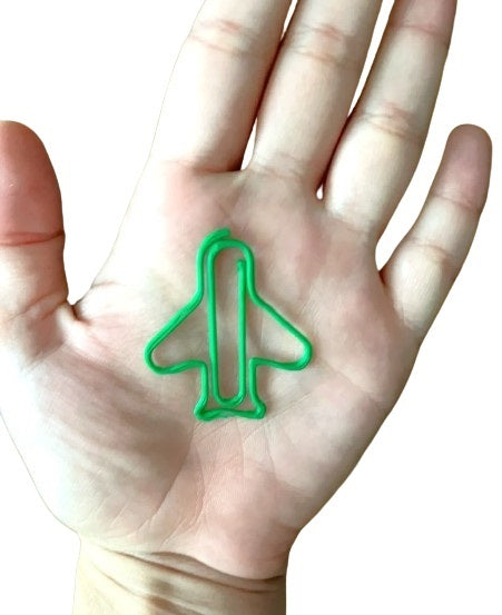 Giant Airplane Paper Clip - 5 Pcs Large Plastic Paper Clips in Multiple Colors