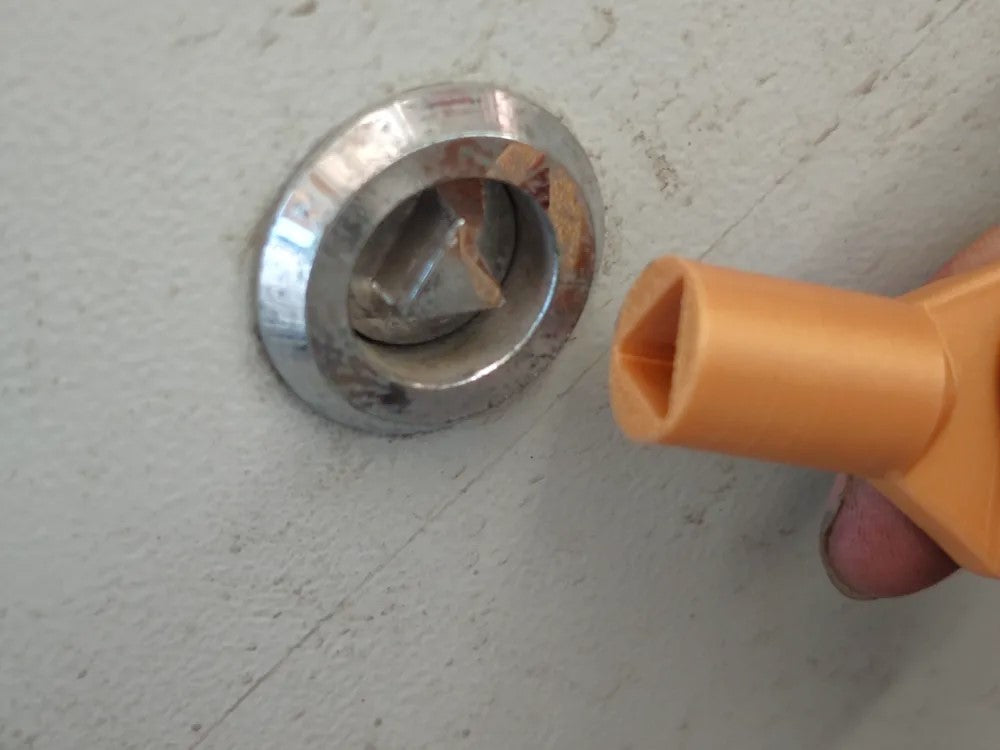 Triangle Passage Lock Key – Universal Utility Cabinet and Panel Access Key