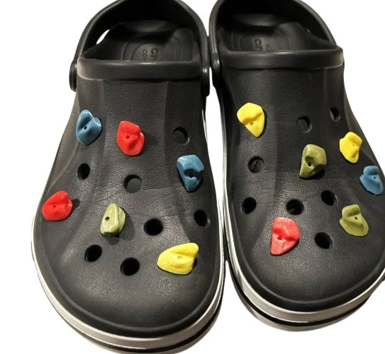 10 Pcs Climbing Hold Croc Charms – Fun Rock Climbing Hold Shoe Accessory - Multi