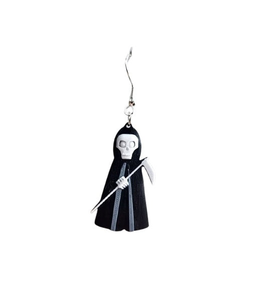 Grim Reaper Earrings - Scary Death-Themed Halloween Earrings