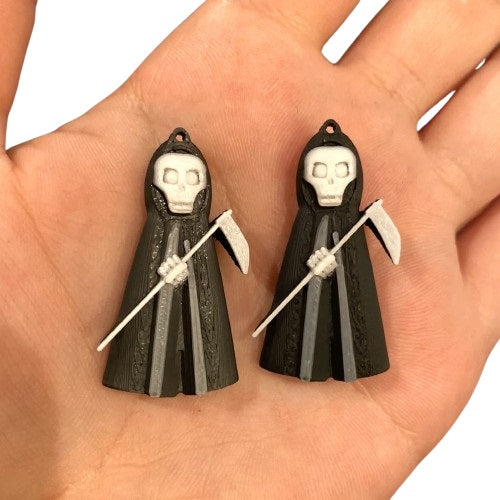 Grim Reaper Earrings - Scary Death-Themed Halloween Earrings