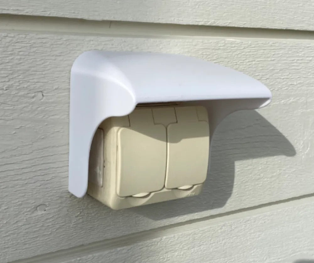 Weatherproof Cover for Outdoor Power Socket and Doorbell – Protective Rain Cover
