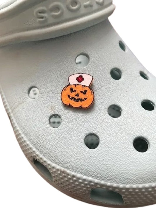 Halloween Shoe Charms – Set of 4 Fun Plastic Shoe Charms Ghost, Candy Corn