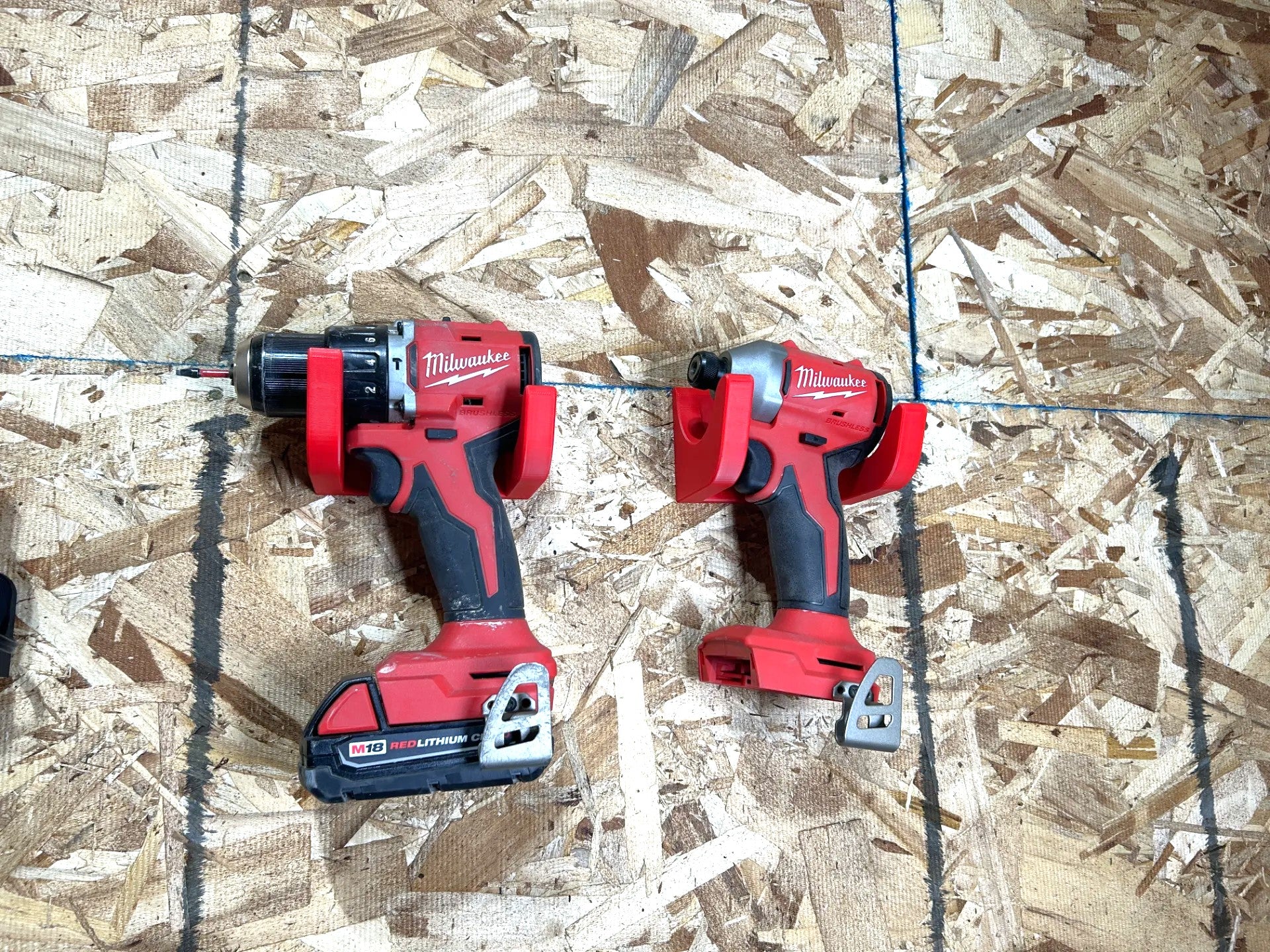 Milwaukee M12 Wall Mounted Drill Holder – Compact & Secure Storage for Your Tools
