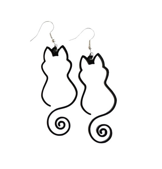 Halloween Chonky Cat Earrings –Cute Cat Earring for Cat Lovers - Plastic Earring