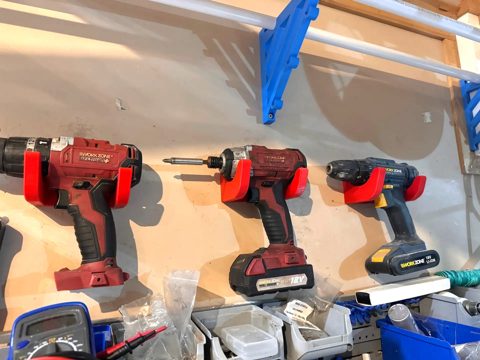 Milwaukee M12 Wall Mounted Drill Holder – Compact & Secure Storage for Your Tools