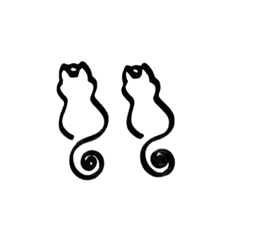 Halloween Chonky Cat Earrings –Cute Cat Earring for Cat Lovers - Plastic Earring