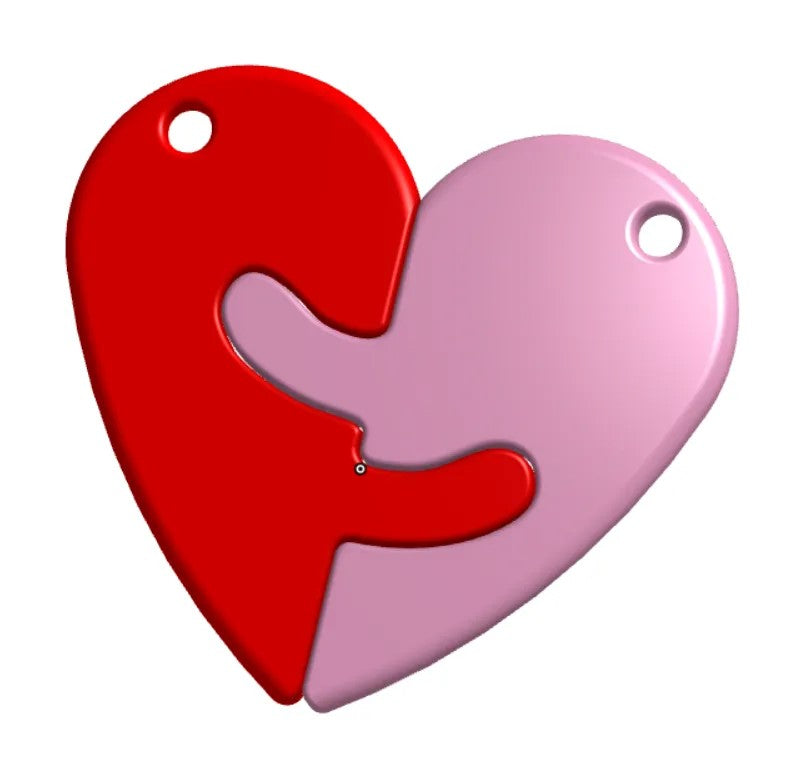 Heart Hugging Keychain – Love Keychain for Valentine's Day Couples