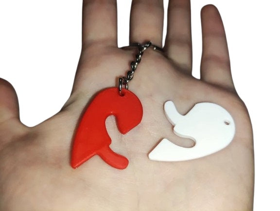 Heart Hugging Keychain – Love Keychain for Valentine's Day Couples