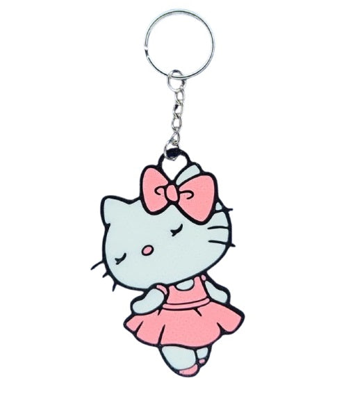 Pink Ballerina Cat Keychain – Cute & Stylish Accessory for Bags & Keys