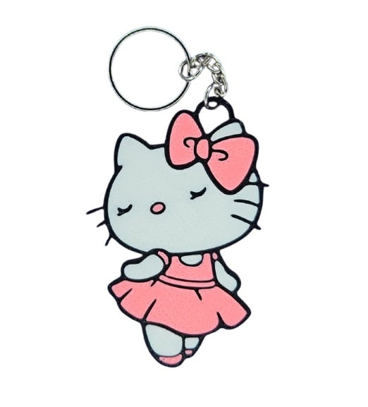 Pink Ballerina Cat Keychain – Cute & Stylish Accessory for Bags & Keys
